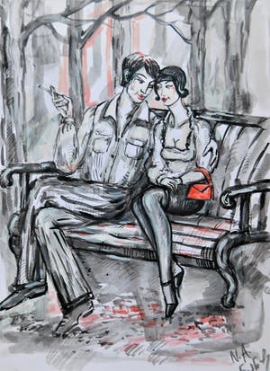 Natia Antadze - " Parr im Park " kopen? Bied vanaf 1!