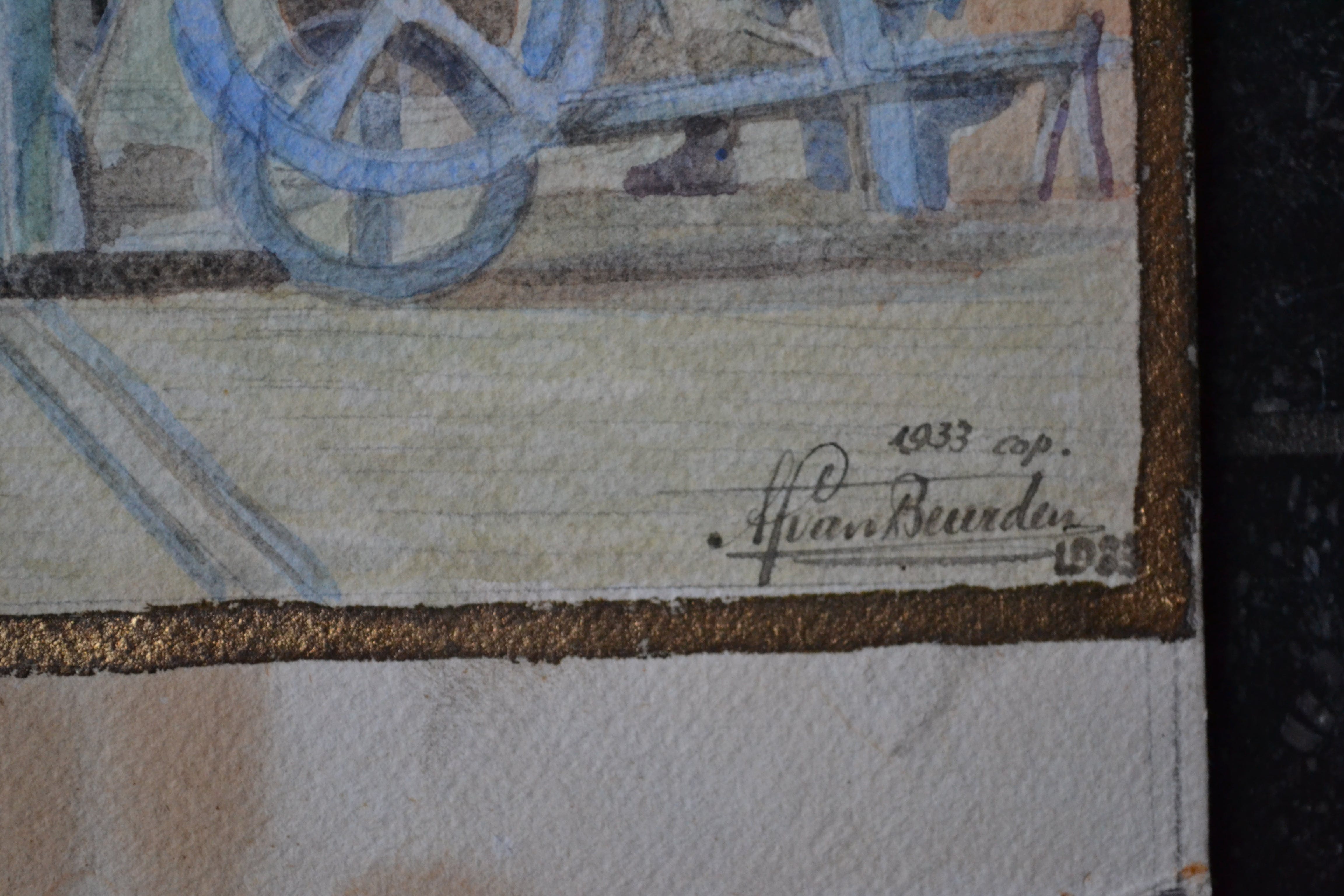 Niet of onleesbaar gesigneerd - Kamperbinnenpoort Amersfoort anno 1817- Aquarel - ? van Beurden kopen? Bied vanaf 1!