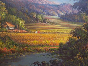 Niet of onleesbaar gesigneerd - Indisch Landschap kopen? Bied vanaf 10!