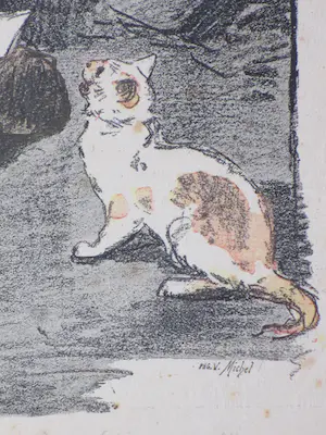 Theophile Alexandre Steinlen - Een hapje voor de kat - Litho kopen? Bied vanaf 50!