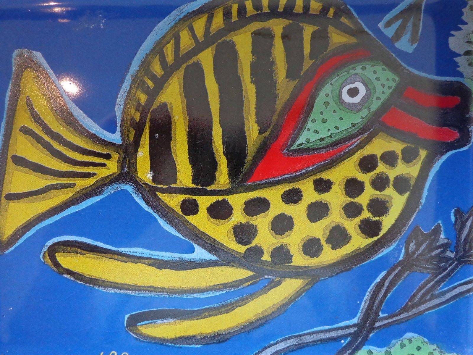 Corneille - VIS / KERAMIEKEN OVENSCHAAL / 24x18x5cm / 1999 verkocht voor € 50!