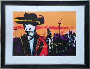 Herman Brood - 'Indian Escort' - Nieuw ingelijst (Groot) verkocht voor € 580!