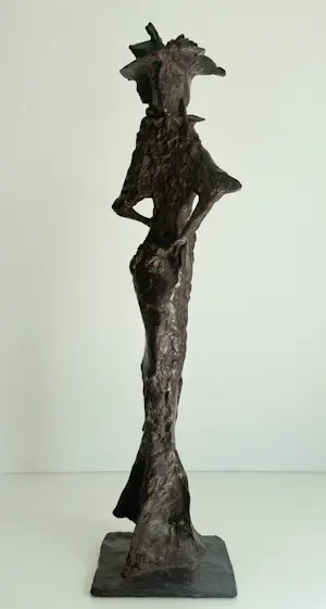 Theo van der Nahmer - bronzen sculptuur | 'Joffer' (Groot werk) kopen? Bied vanaf 1500!