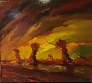 Leo Jordaens - Expressief landschap met felle kleuren vendu pour 180€ !