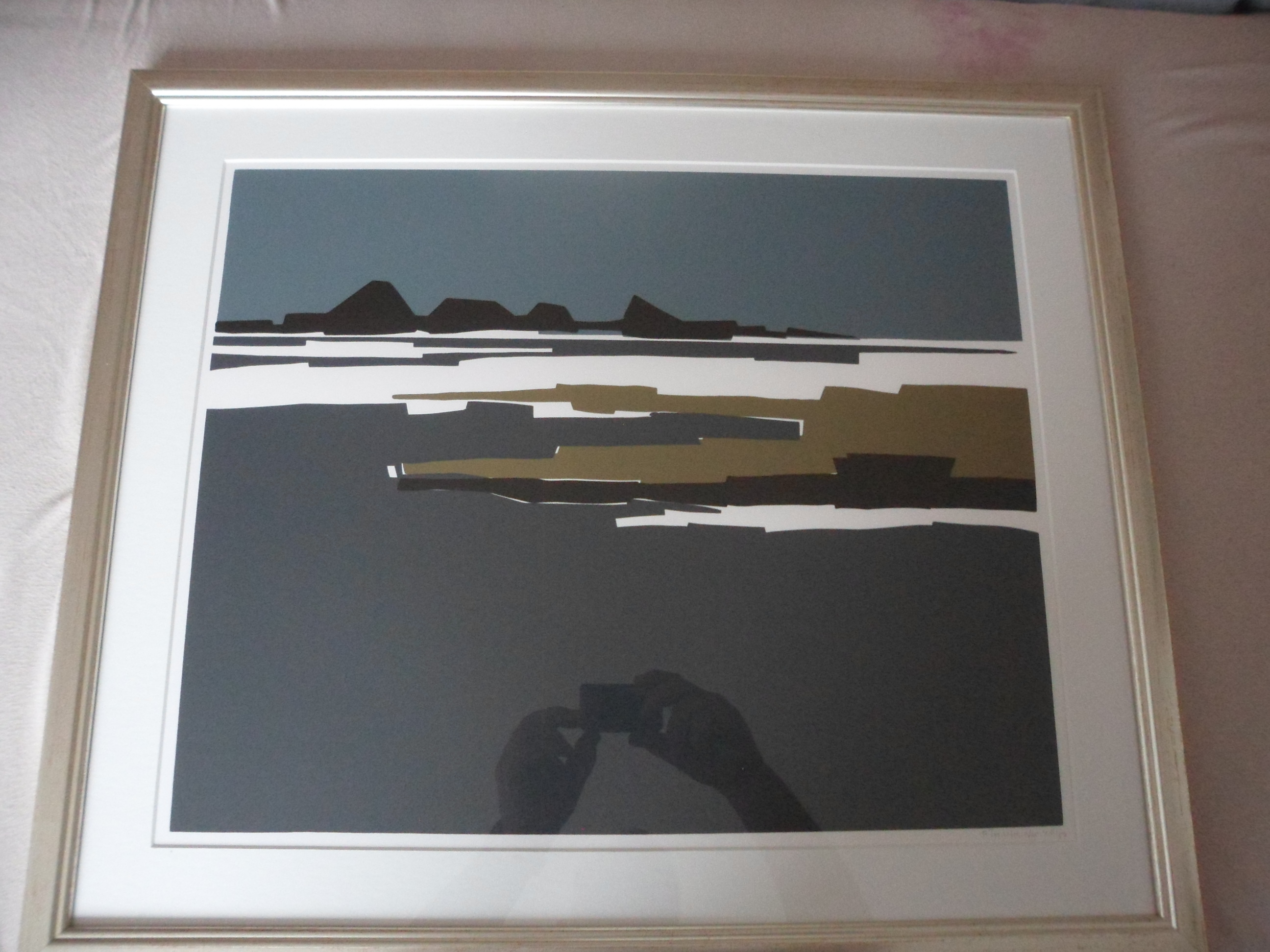 Bob Immink - Zeefdruk. Titel. "Varkensland bij watergang" kopen? Bied vanaf 40!