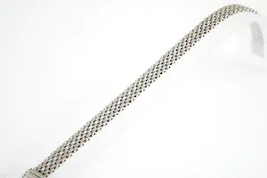 53-  Gematteerde 18 karaats wit-gouden schakel-armband - unisex model kopen? Bied vanaf 830!