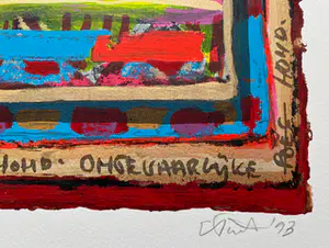 Eric Toebosch - handgesigneerde zeefdruk | 'Ongevaarlijke hond'| 1993 kopen? Bied vanaf 1!