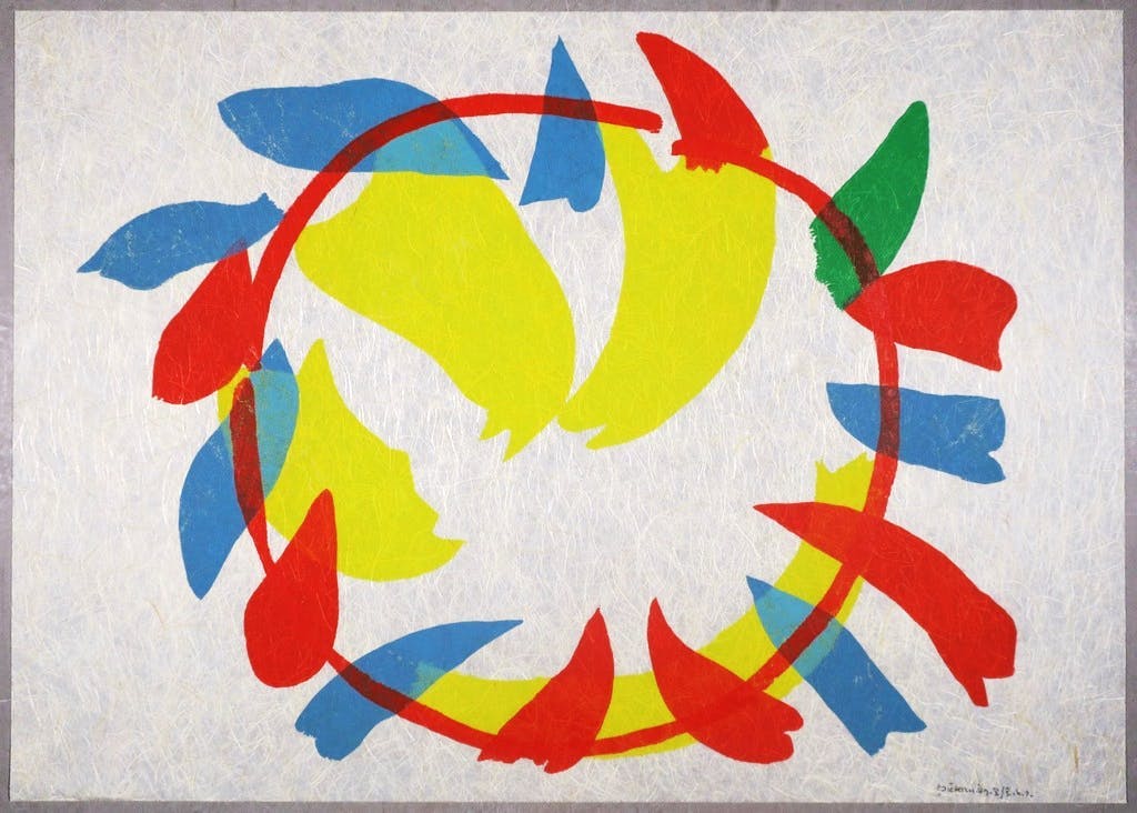 Jef Diederen - Lino op rijstpapier, Z.T.  kopen? Bied vanaf 40!