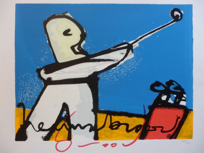 Herman Brood - ZEEFDRUK DE GOLFER Handgesigneerd kopen? Bied vanaf 225!