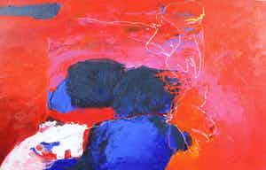 Franscz Witte - Acryl op doek, Het hier en nu (groot) verkocht voor € 50!