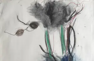 Ger Lataster - gemengde techniek op papier | 'Zonder titel' | 1986 (INGELIJST) kopen? Bied vanaf 750!