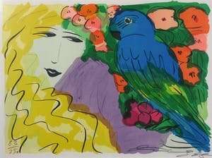 Walasse Ting - Litho, Venus en Ara - Ingelijst (Groot) kopen? Bied vanaf 500!