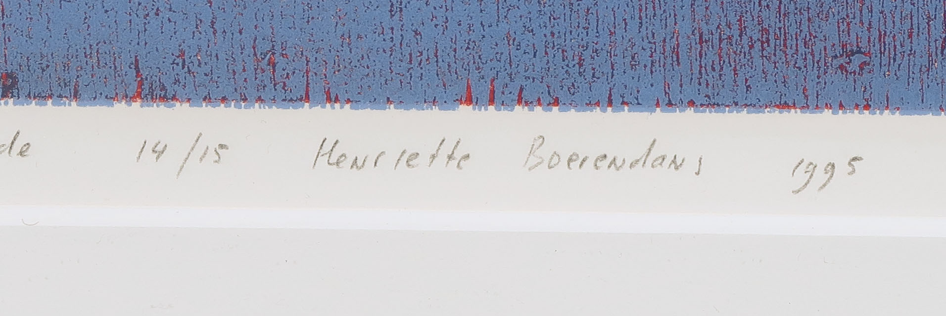 Henriette Boerendans - Houtsnede, 16 november - Ingelijst kopen? Bied vanaf 40!