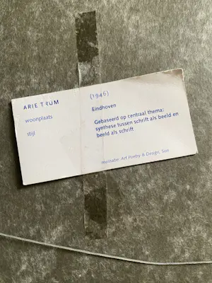 AcheterArie Trum - Zonder titel? Enchérissez de 49!