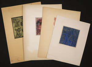 Jaap Stellaart - Lot van vier werken (2 x aquarel, 2 x grafiek) kopen? Bied vanaf 70!