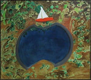 Dorian Hiethaar - Olieverf op doek, Vijver kopen? Bied vanaf 100!