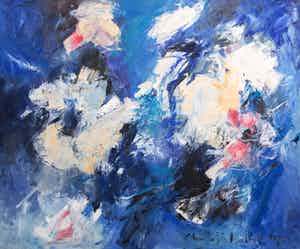 Charlotte Molenkamp - olieverf op doek : abstract (groot!) verkocht voor € 2995!