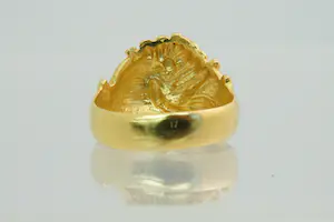 52 -18 krt geel gouden Surinaamse vriendschapsring -  glad en ruw afgewerkt kopen? Bied vanaf 330!