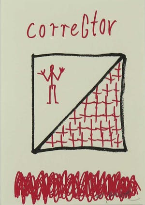 A.R. Penck - Zeldzame hangesigneerde litho, Corrector kopen? Bied vanaf 1!