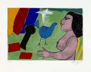 Corneille - Kleurenzeefdruk ALLEGRESSE Handgesigneerd. verkocht voor € 275!