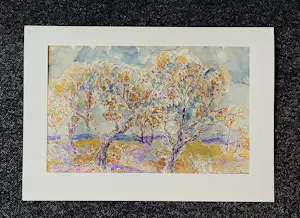 Henri van Lerven - 1951 - post impressionist. aquarel in "van Gogh stijl" bloesembomen" kopen? Bied vanaf 74!