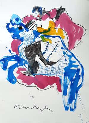 Anton Heyboer - Unica: Vrouw te paard (Groot) verkocht voor € 265!