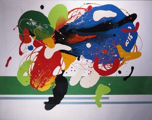 Jan Schoorel - Olieverf op doek, Abstracte Compositie - Ingelijst (Zeer groot) kopen? Bied vanaf 1!