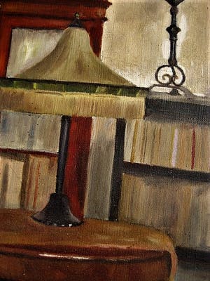 Niet of onleesbaar gesigneerd - Fraai Brits? olieverf 1930 geschilderd interieur / achterkant gesigneerd V.Bell kopen? Bied vanaf 1!