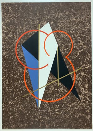 Cesar Domela - collage en zeefdruk - zonder titel - 1981 kopen? Bied vanaf 225!