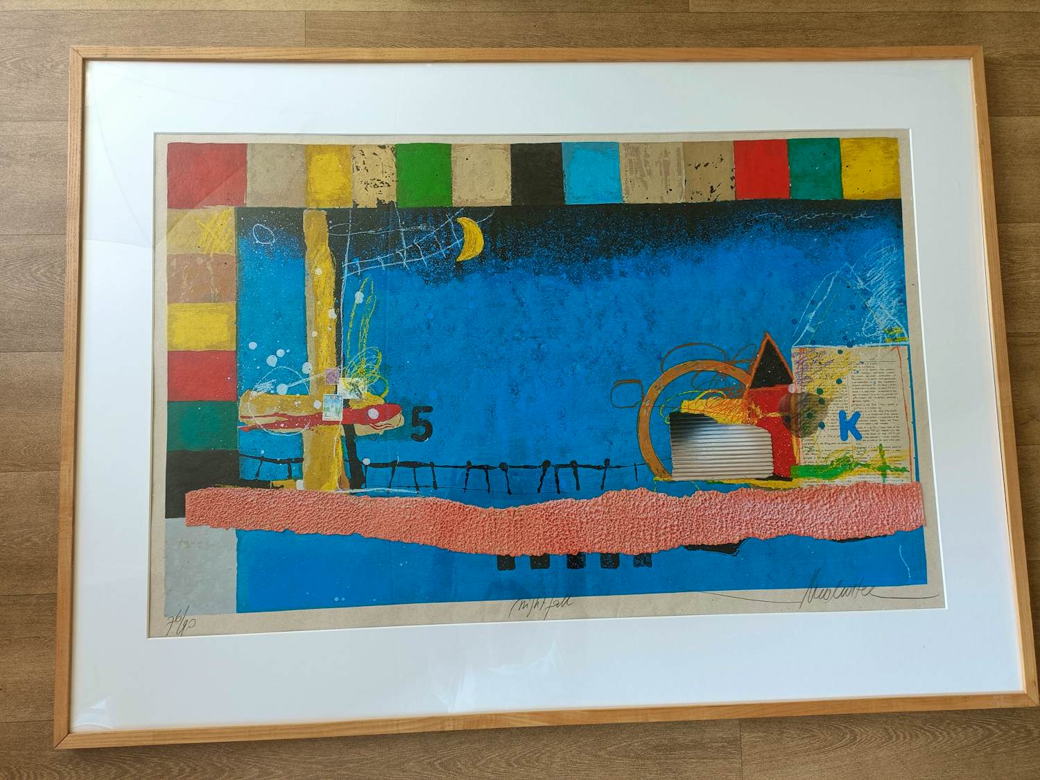 Buy Theo Koster - Night fall schitterende bewerkte zeefdruk GROOT ingelijst? Bid from 275!