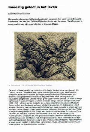 Jan van den Thillart - Stronk - Krijt tekening icm acrylverf kopen? Bied vanaf 375!