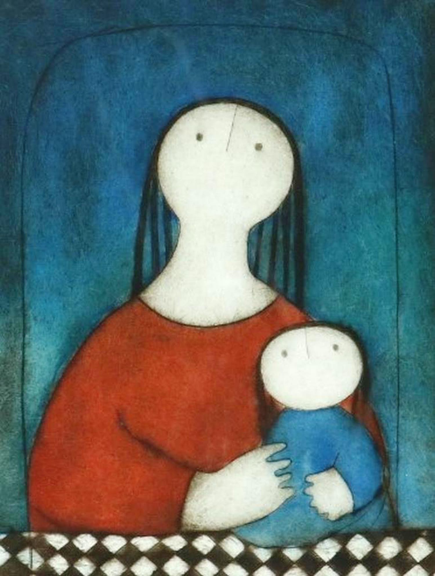 Gerda Smit - Kleurenets: Moeder met kind - 1997 verkocht voor € 149!