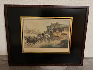 AcheterVictor Adam - Triptiek van 3 x 19e-eeuwse Handgekleurde Lithografieën (Paardenkoetsen)? Enchérissez de 240!