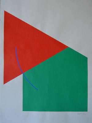 Nigel Kent - Acryl op papier, Geometrische compositie kopen? Bied vanaf 1!