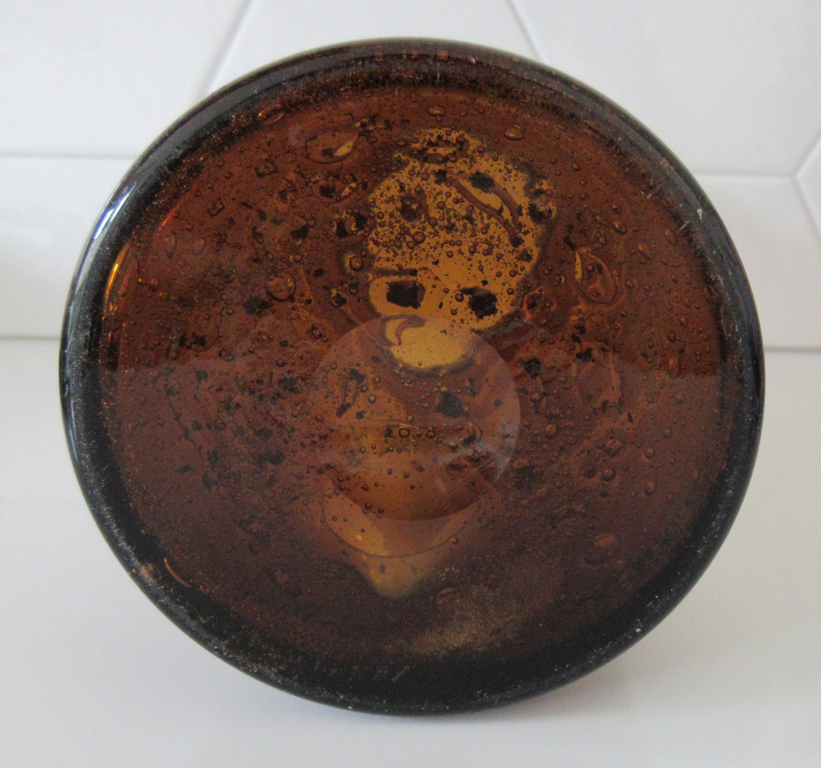 Kosta Boda - Amber glazen bubbel vaas ontwerp Erik Hoglund kopen? Bied vanaf 1!