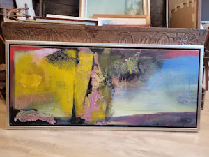 Marianne Benko - Abstracte kunst met gemengde techniek van olieverf en encaustiek kopen? Bied vanaf 375!