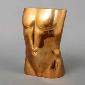 Judith Wiersema - bronzen beeld: "Torso man" - 2011 + catalogus + kopie factuur aankoop verkocht voor € 999!