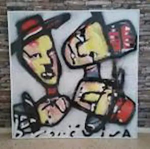 Herman Brood - Shawl, zuiver zijde met de hand geverfd kopen? Bied vanaf 95!