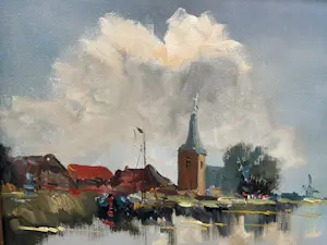 Jan Kelderman - Dorpsgezicht. kopen? Bied vanaf 100!