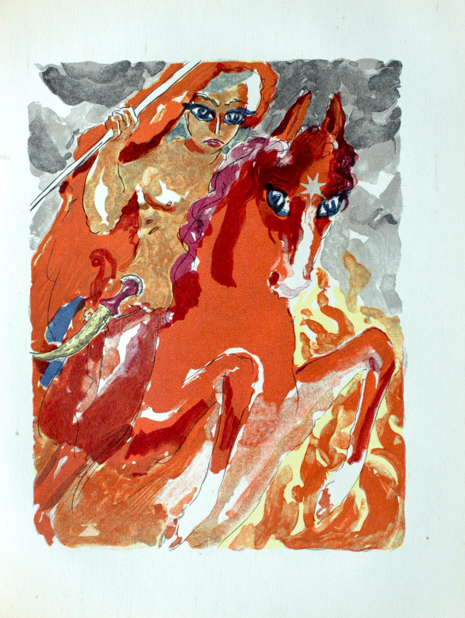 Kees van Dongen - Houtgravure 1955 - " Le prince Sharkan au combat " - 1001 nach kopen? Bied vanaf 60!