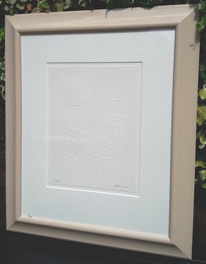 Jeroen Henneman - Beatrix, reliëfdruk (mooi ingelijst) kopen? Bied vanaf 250!