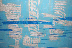 Piet Lont - 'Reflectie' (op het wad) - grote 5-kleuren houtsnede - oplage 25 kopen? Bied vanaf 150!