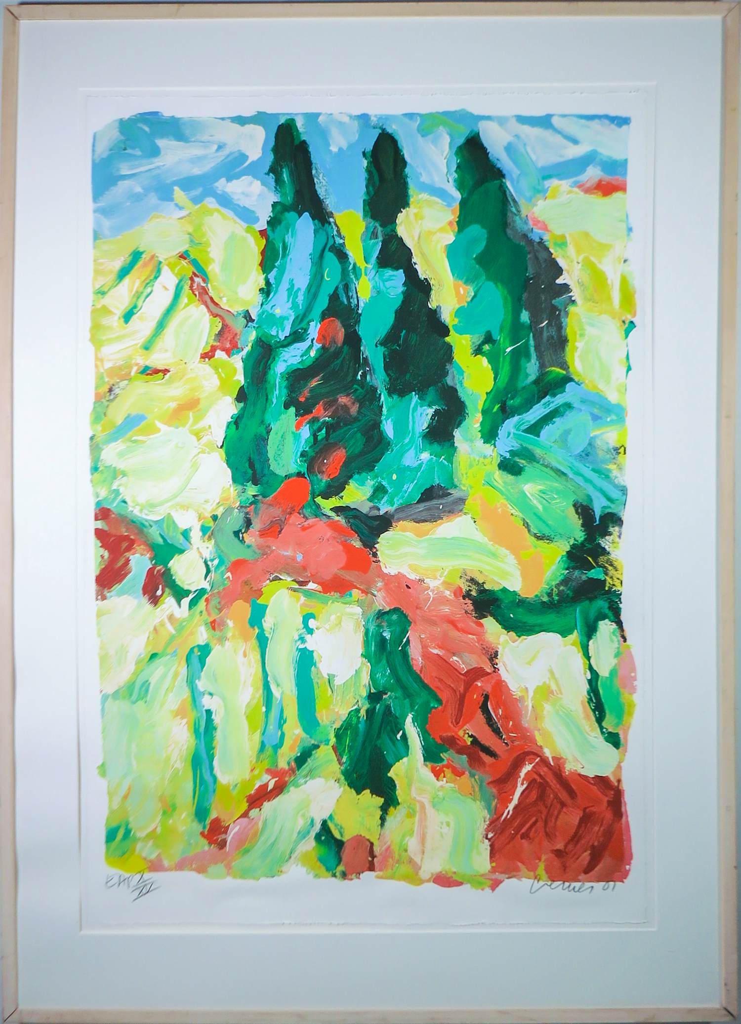 Jan Cremer - Zeefdruk, Landschap X/X - Ingelijst kopen? Bied vanaf 400!