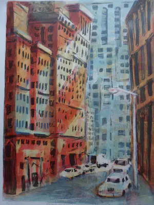 Jeroen Hermkens - Litho New York Vanderbilt Avenue 1995 kopen? Bied vanaf 80!