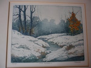William Palluth - Aquatint. Titel,"Winter impressions 1". kopen? Bied vanaf 10!