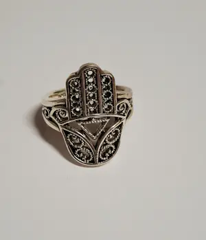 Nieuw , Hand van Fatima zilveren Dames -ring kopen? Bied vanaf 75!