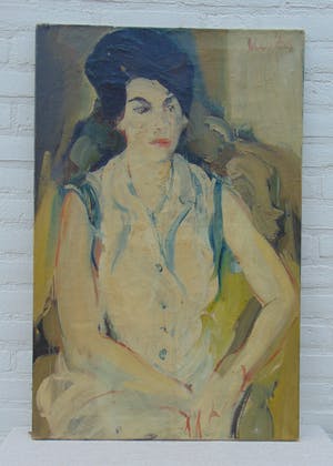 Niet of onleesbaar gesigneerd - Zittende vrouw kopen? Bied vanaf 1!