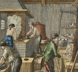 Ambrosius Gabler - Lot van vier handgekleurde kopergravures, Ambachten kopen? Bied vanaf 50!