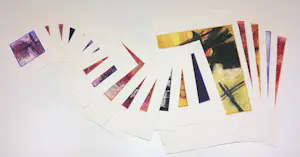 AcheterNicol Rodriguez - Etsen, Lot van 19 abstracte composities? Enchérissez de 150!