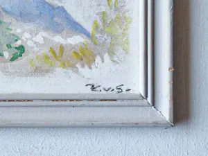 Karel van Seben - Omstreeks 1970 geschilderd post-impressionistisch olieverf "Zwitserland" kopen? Bied vanaf 43!